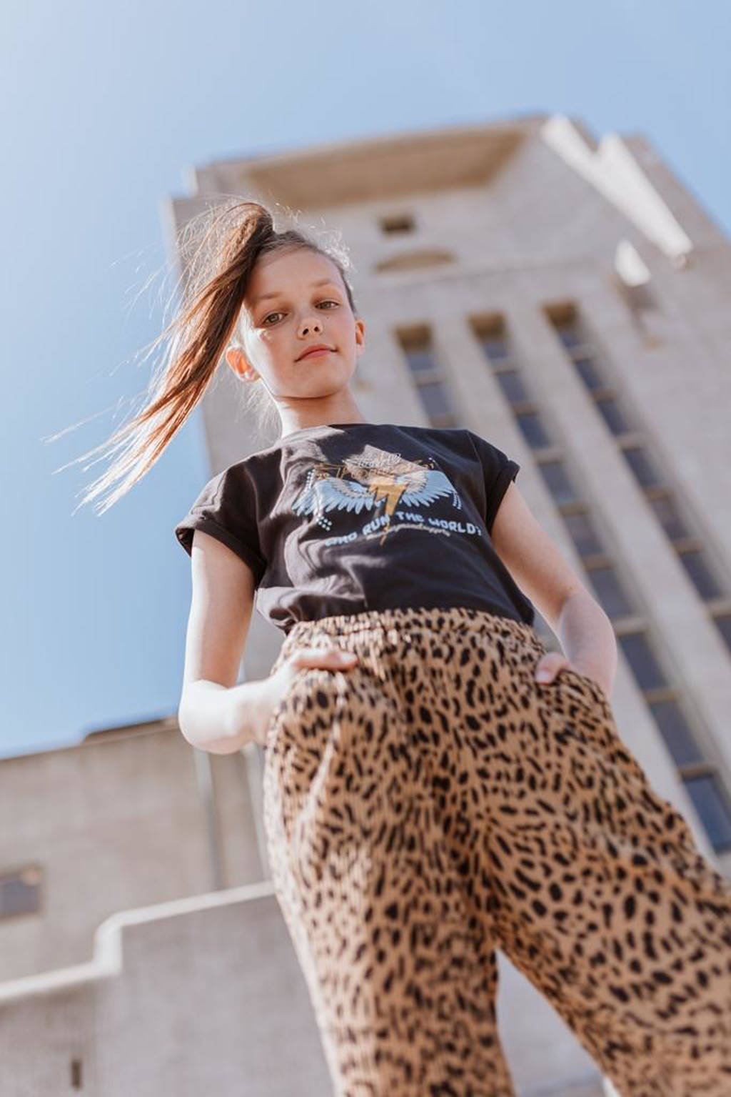 No Way Monday T-shirt met printopdruk donkergrijs