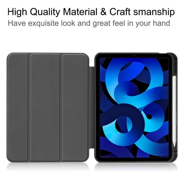 Trifoldet stativetui til iPad 10.9 (2022) Tabletcover Penholder