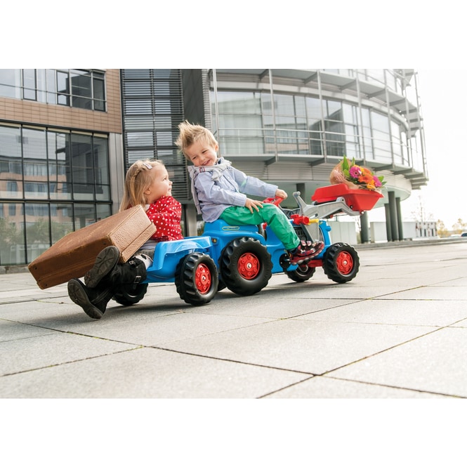 Trettraktor mit Anhänger und Frontlader - rollyKiddy