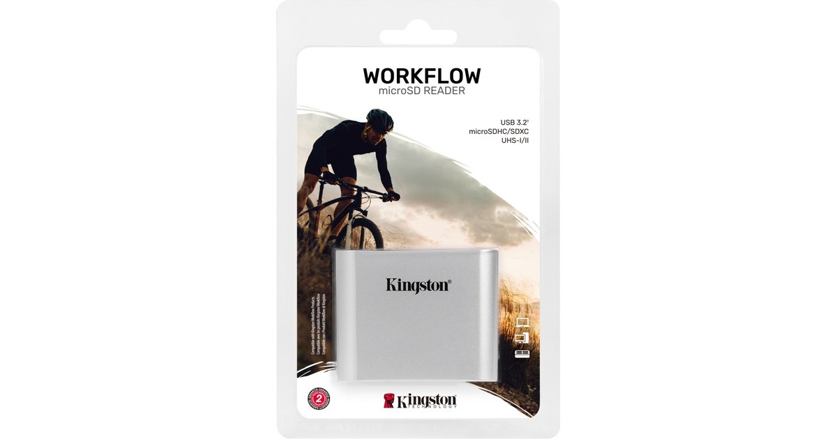 KingstonWorkflow microSD Reader kaartlezer  (Zilver/zwart)