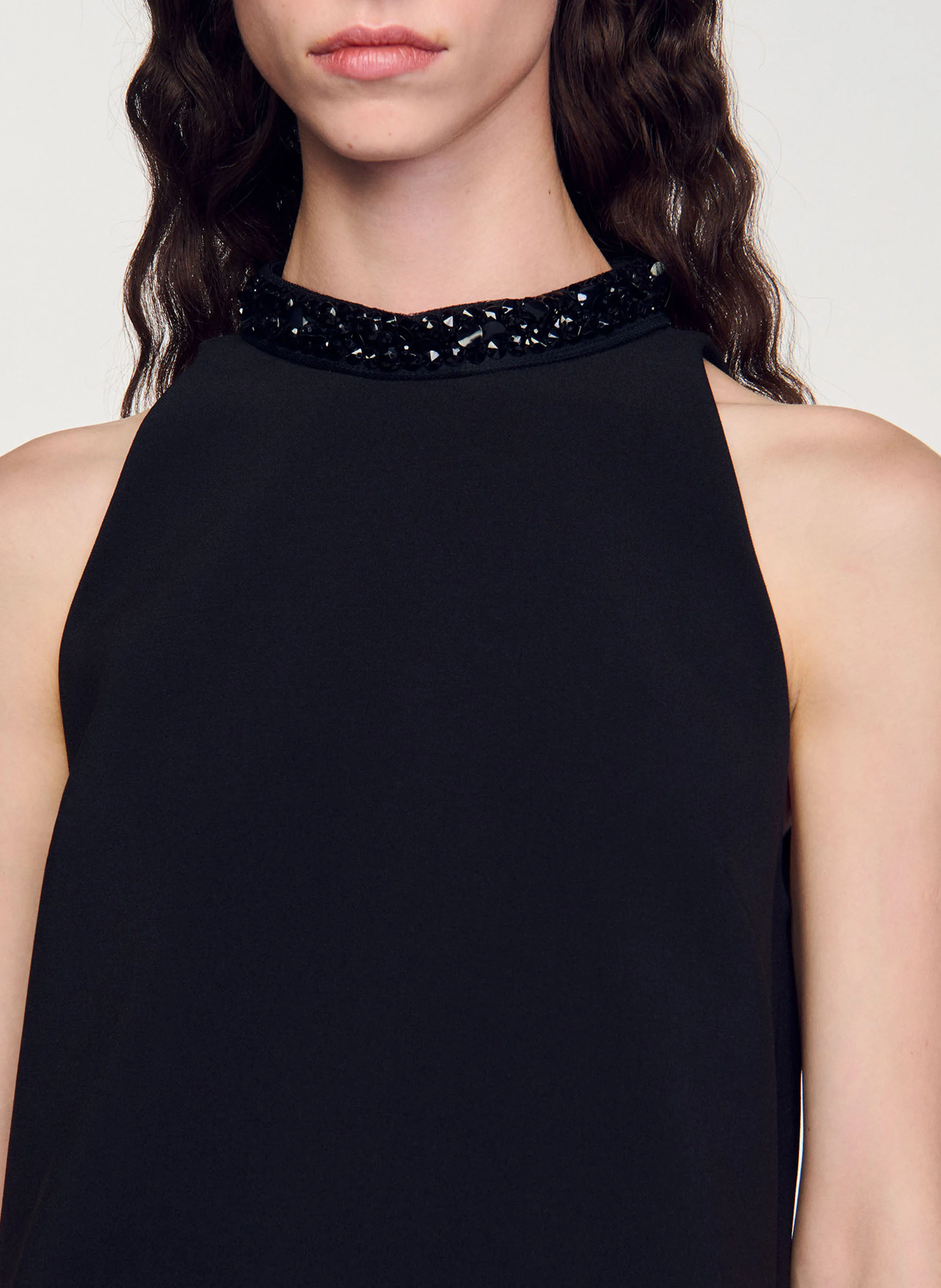 Top col rond| Noir