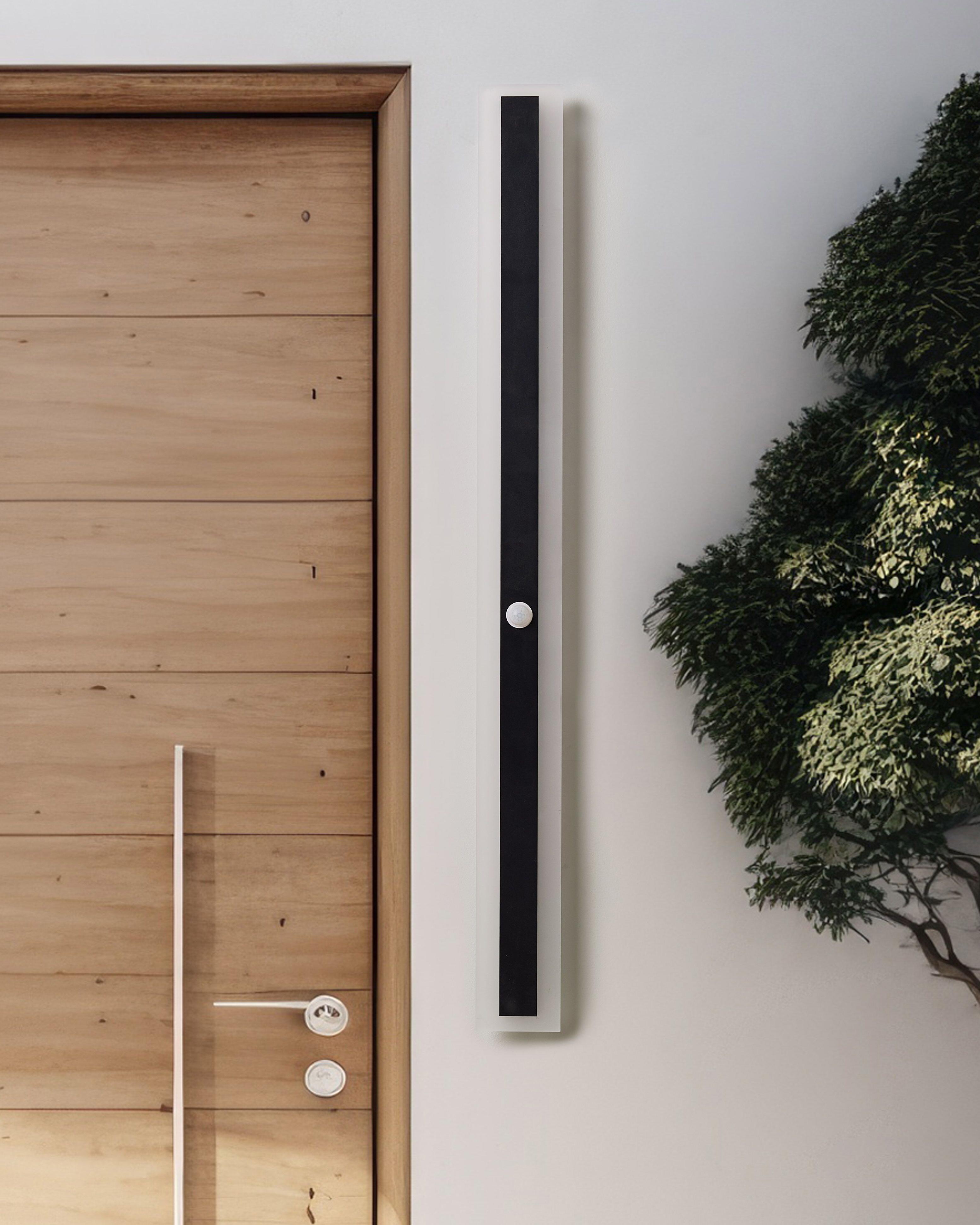 Buiten LED wandlamp SAVANE met bewegingssensor Zwart