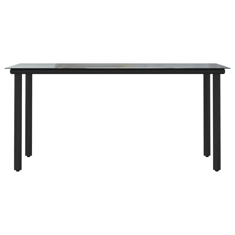 vidaXL - 5-delige Tuinset 4 PVC-rattan fauteuils - Zwart - 160x80 cm