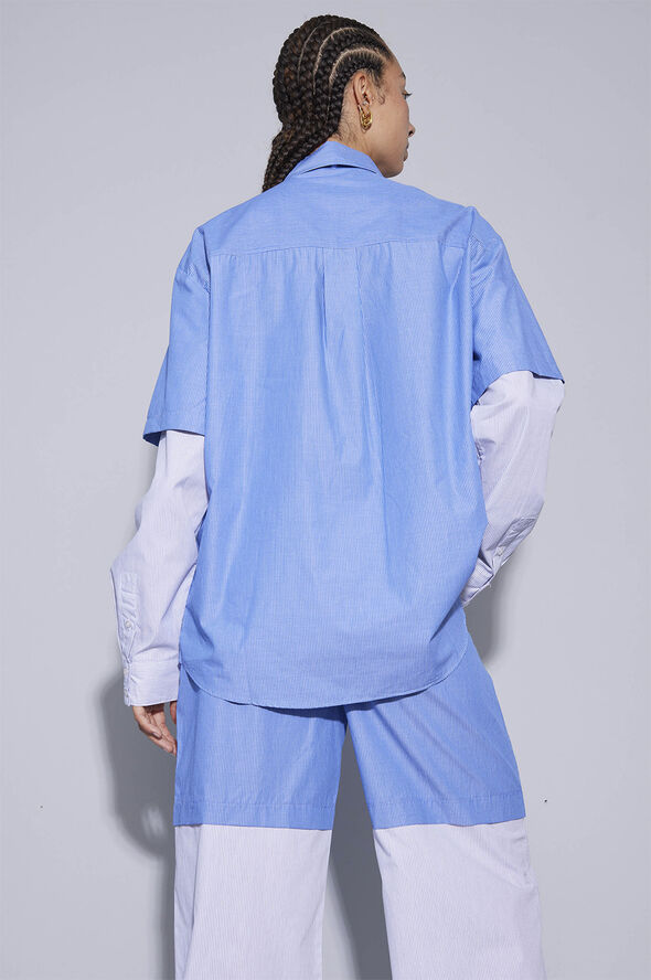 Oval Square Fame LS Shirt Blue pinstripe