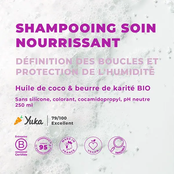 Shampoo Energie Fruit para Cabelos Cacheados e com Frizz, Coco e Manteiga de Karité Orgânica, 250ml