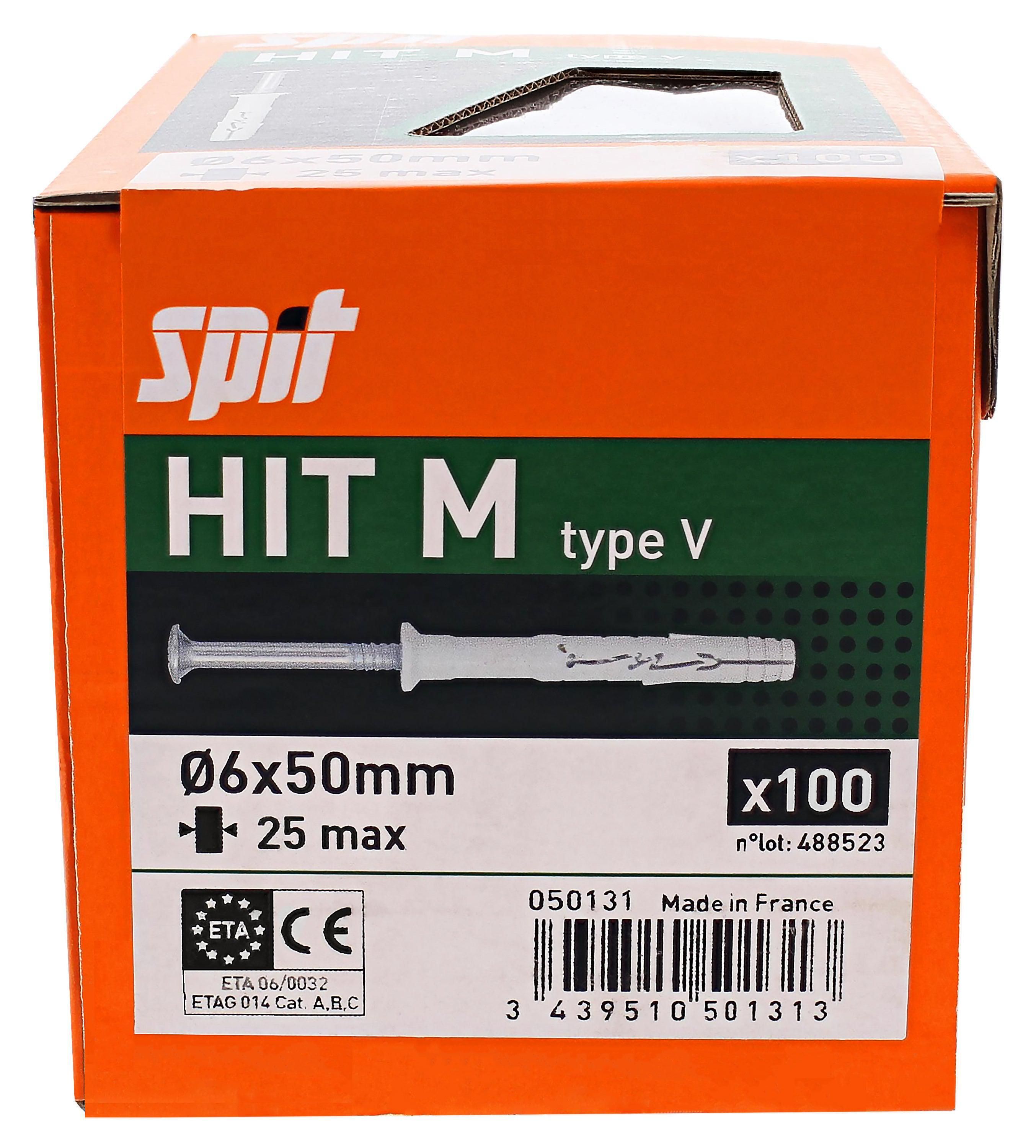 Spit Hit m Slagplug 6x50/25 verzonken kop - 050131