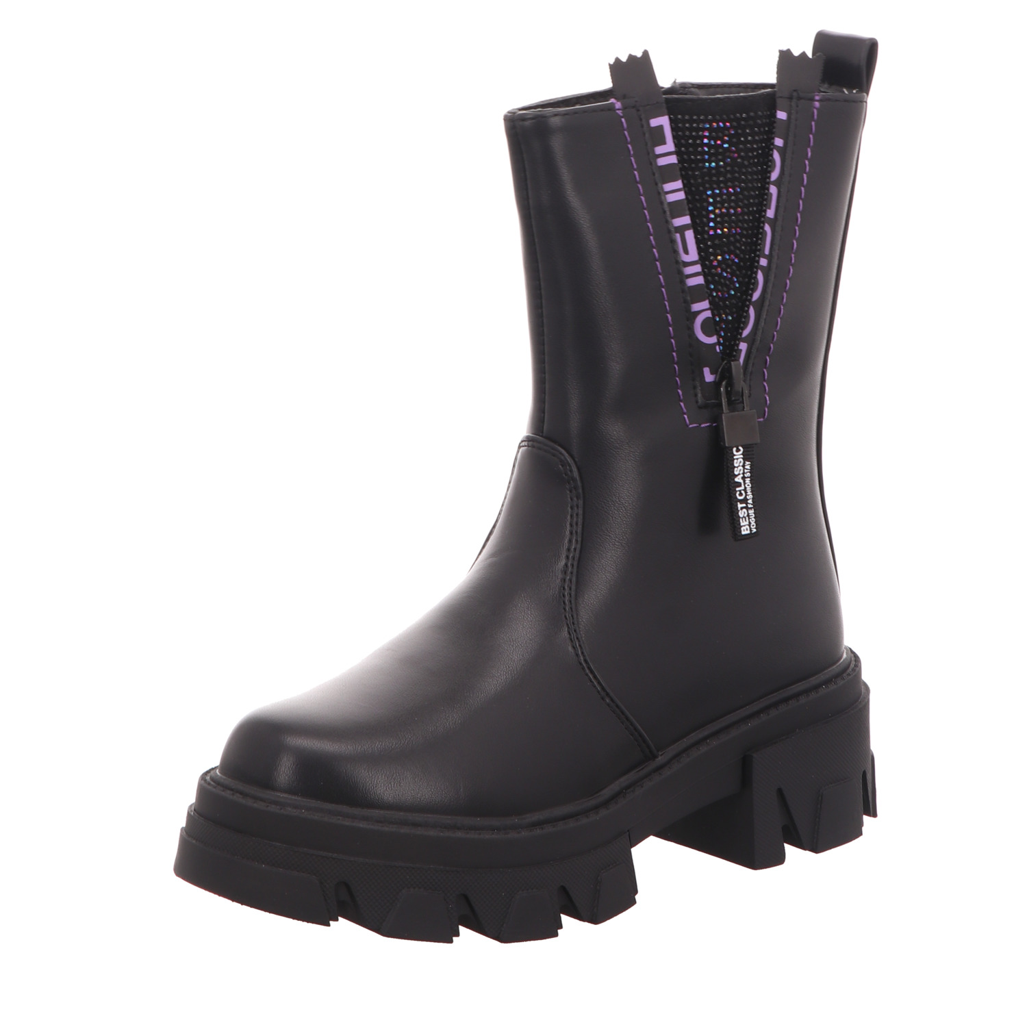 girlZ onlY Mädchen-Stiefelette mit Warmfutter Schwarz