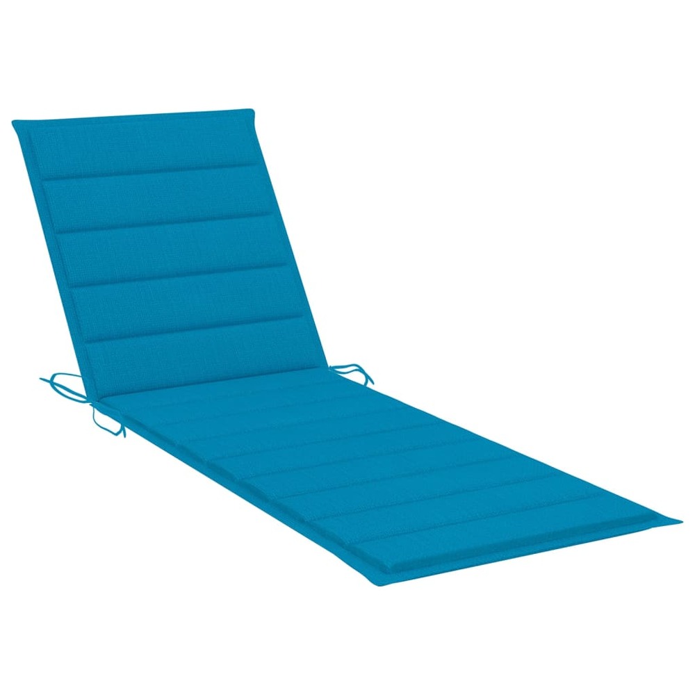 Transat chaise longue bain de soleil lit de jardin terrasse meuble d'extérieur pliable avec coussin bois d'acacia solide 02_0