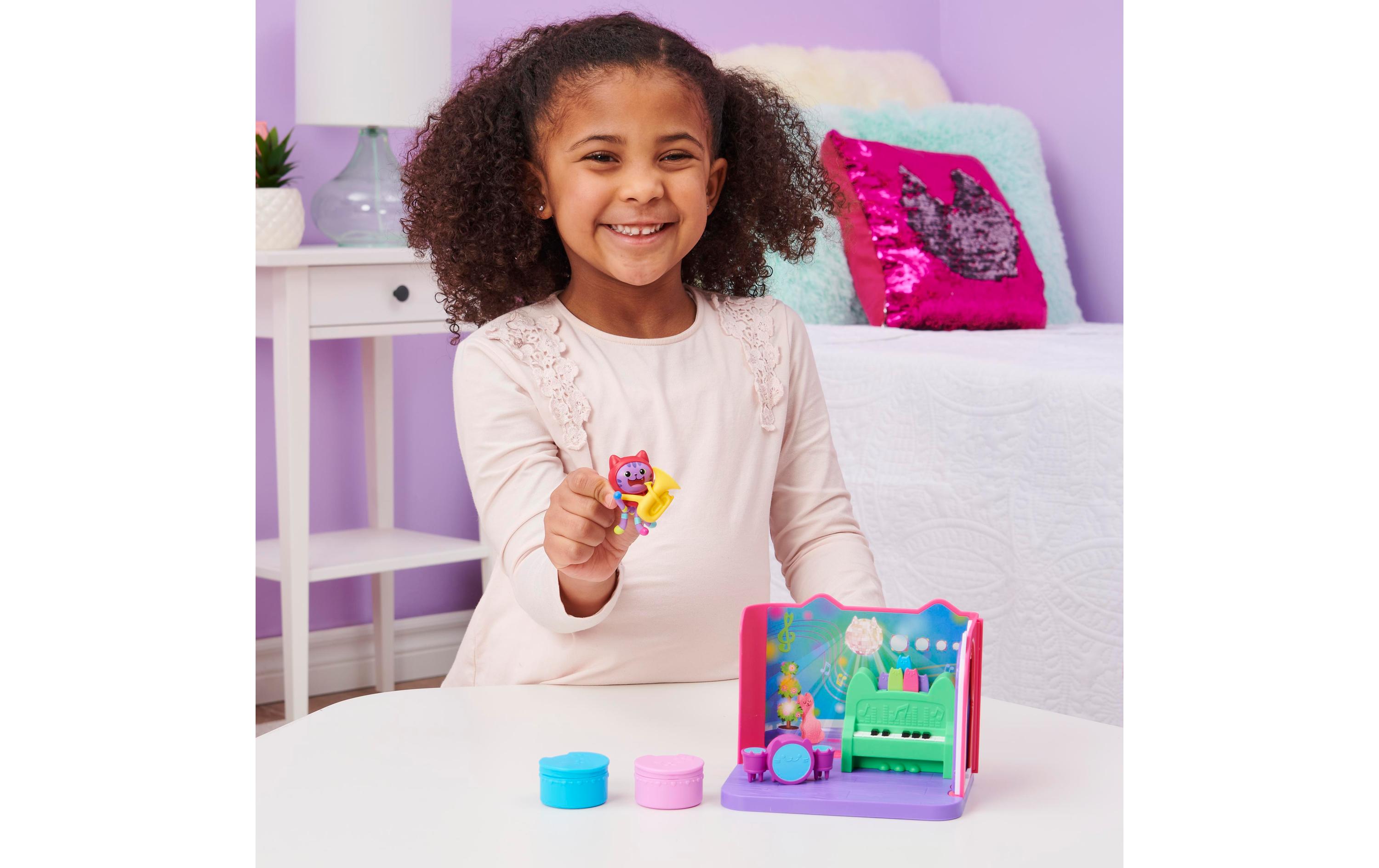 Gabby's Dollhouse Catnips Musikzimmer Deluxe RoomsDetailgetreues Deluxe Raum-Set