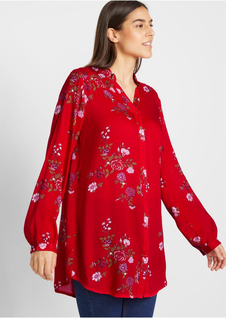 Tunique longue en viscose, coupe large