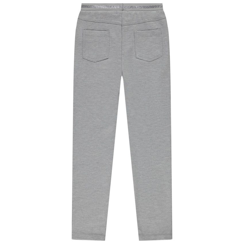 Jegging milano avec taille dorée pour fille - Gris clair