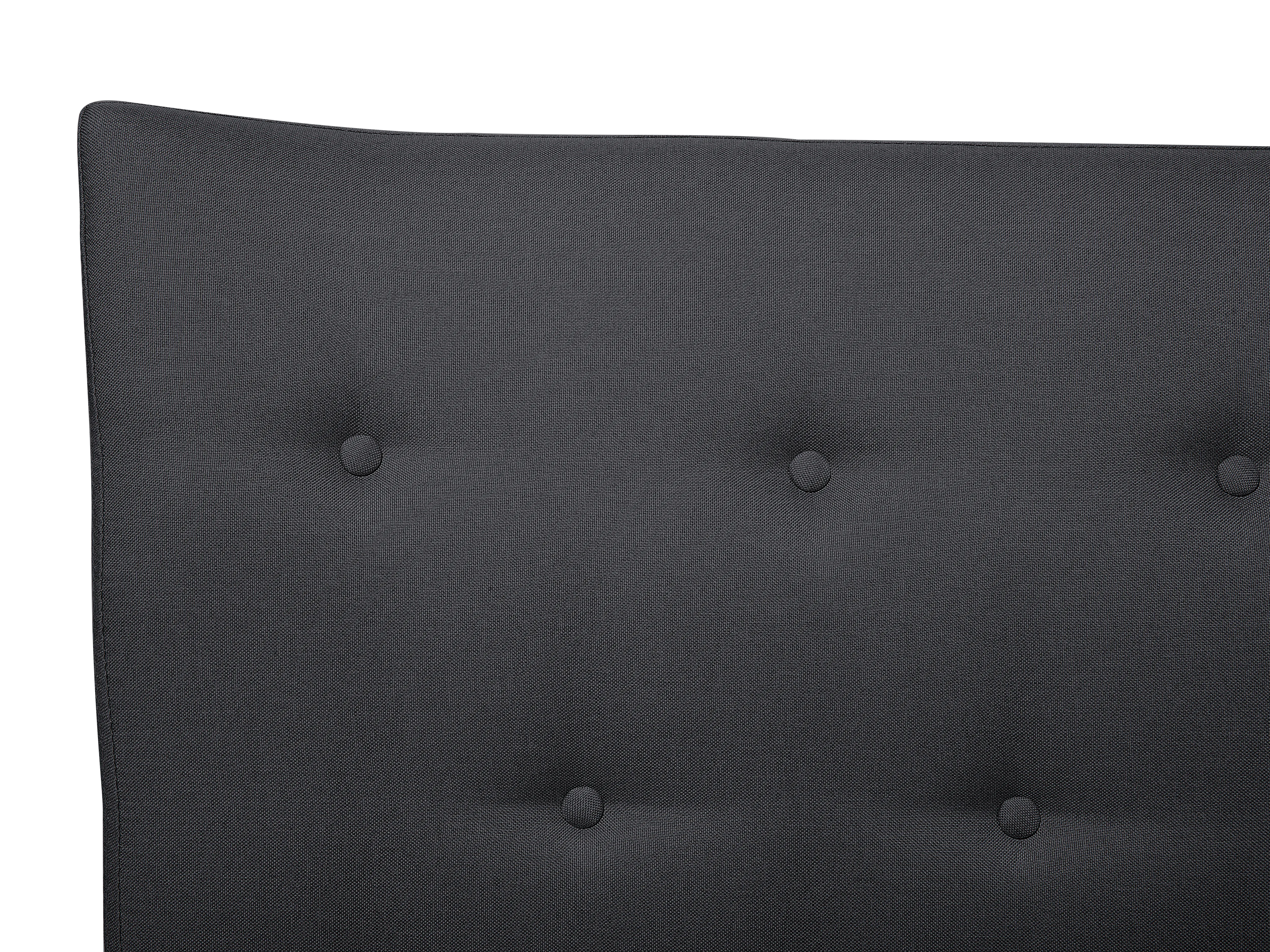 Bed Stof SAVERNE 180 x 200 cm Donkergrijs