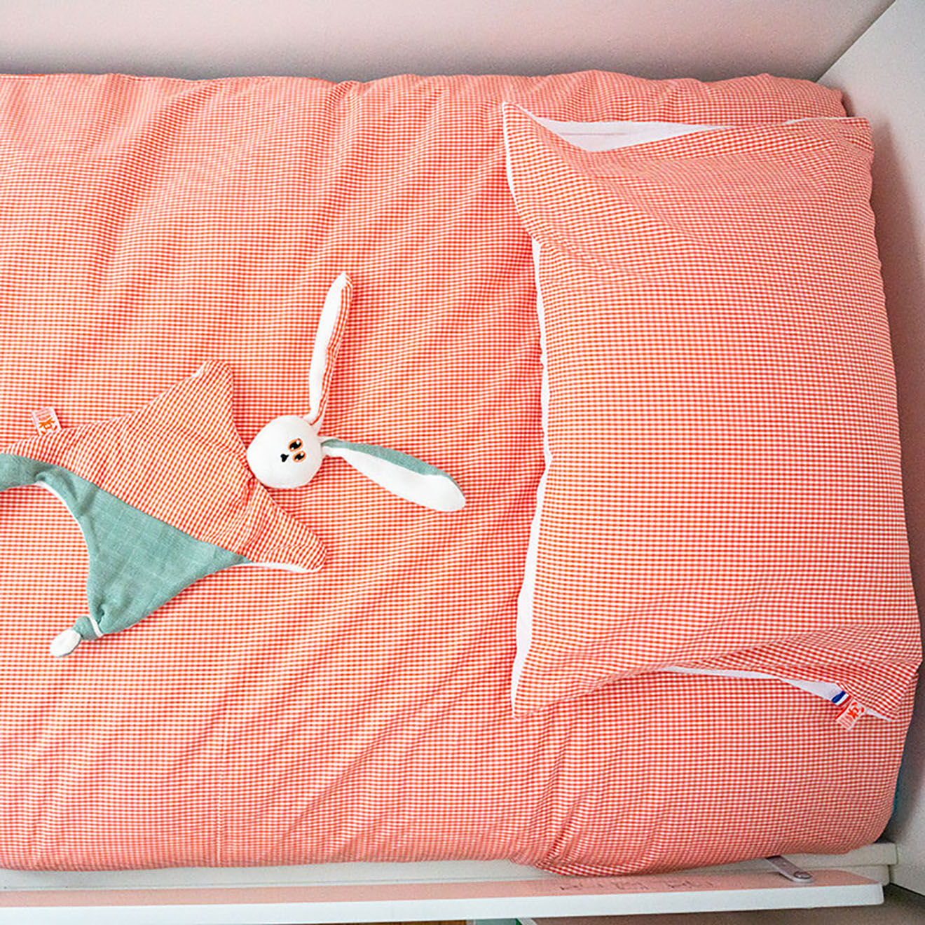 Papate Housse de Couette en Coton Bio vichy - 100x140 cm