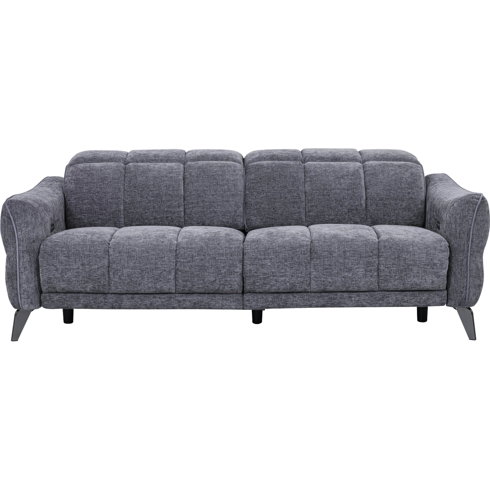 3er-Sofa Cosmo Stoff dunkelgrau, Relaxfunktion