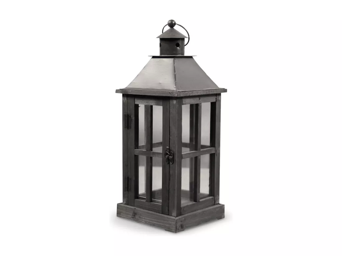 Lanterne Bois Marron - Décoration d'Autrefois