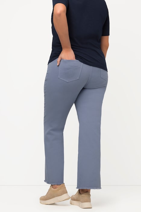 Colorjeans Mary, Fransensaum, weites Bein, Biobaumwolle