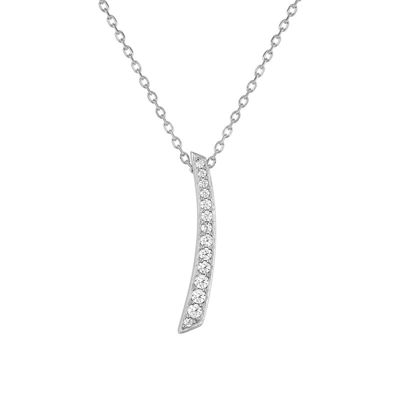 Collier Femme - Oxyde de zirconium - Argent 925 - Longueur : 42 cm