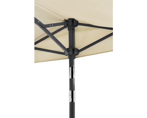 Schneider Salerno Mezza parasol, 150 x 150 cm, naturel