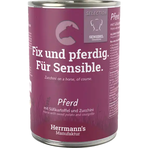 Hundenassfutter Selection Sensible Pferd mit Süßkartoffel und Zucchini