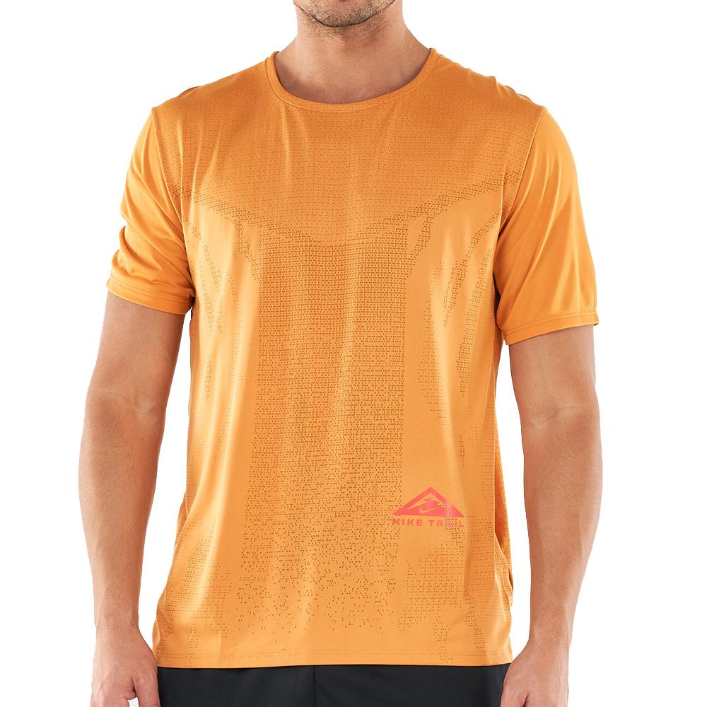 Nike T-shirt Orange Homme Nike Rise