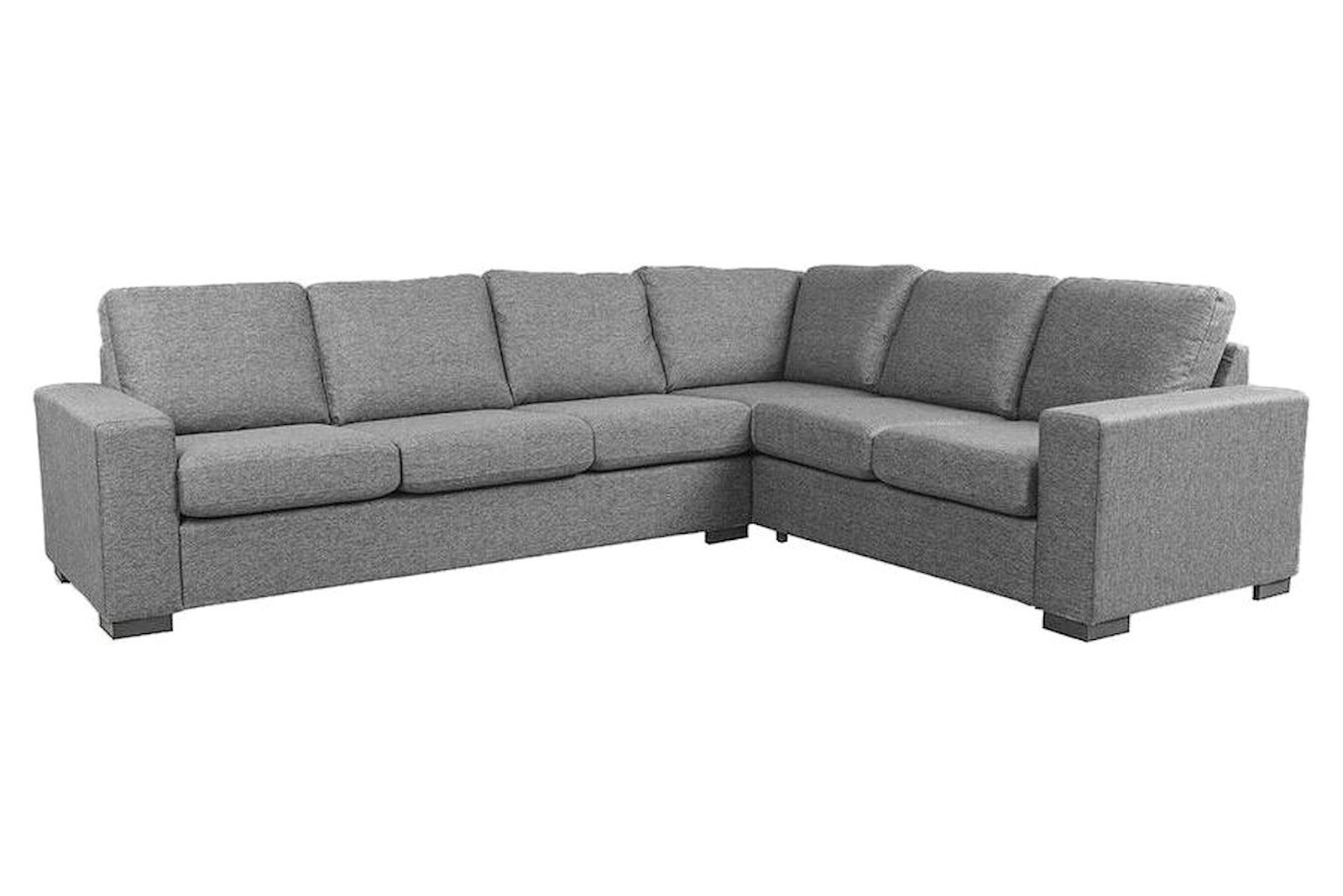 Max hjørnesofa 32 hjørne i tekstil Neve 85 lys grå med sorte ben