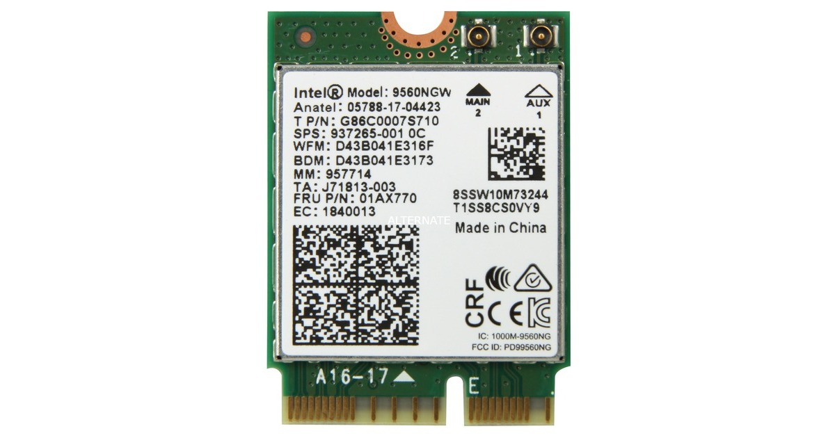 Intel®Dual Band WLAN-AC 9560 M.2 vPro wlan adapter  (Bulk)