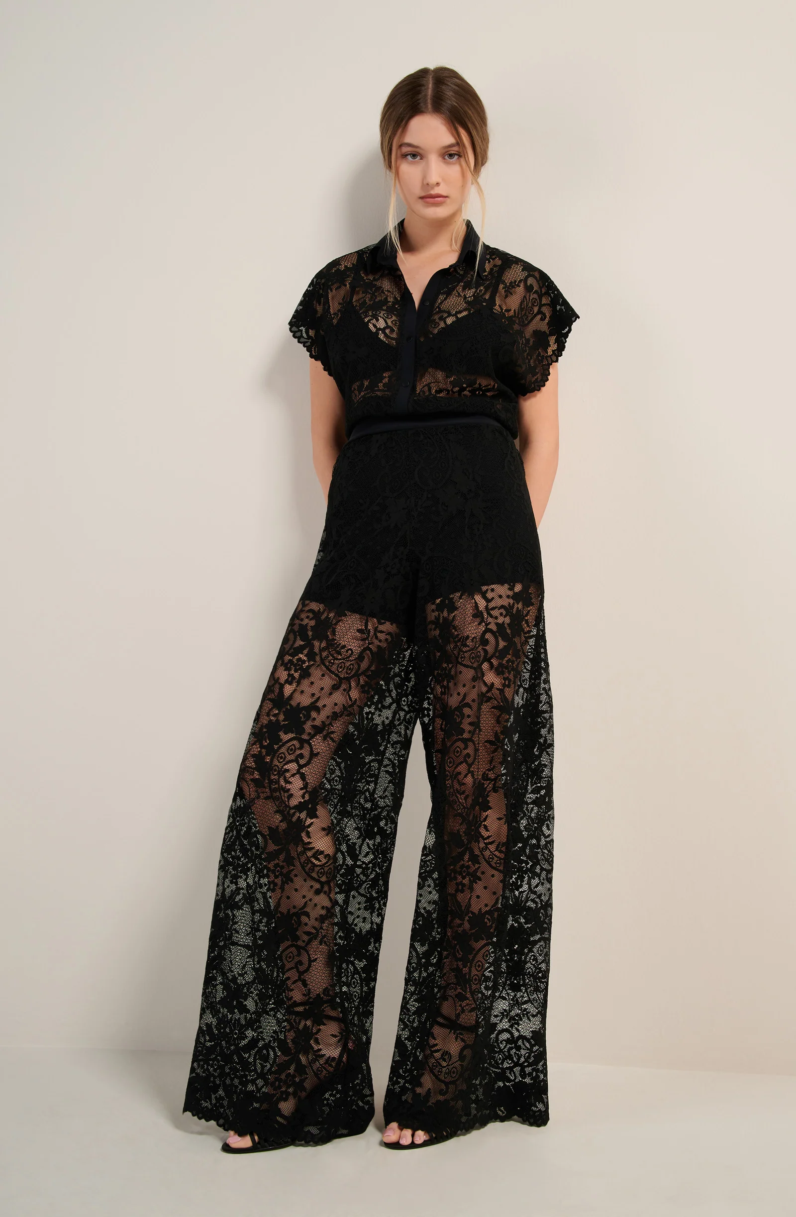 circe Combinaison en dentelle noire Noir