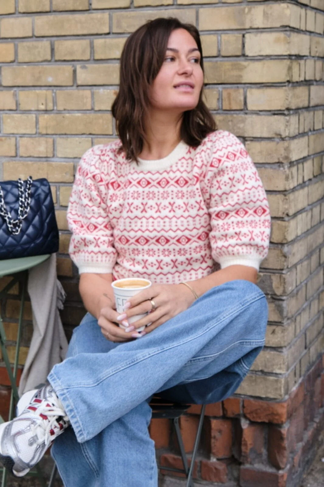 Neo Noir Abi Vintage Knit Blouse