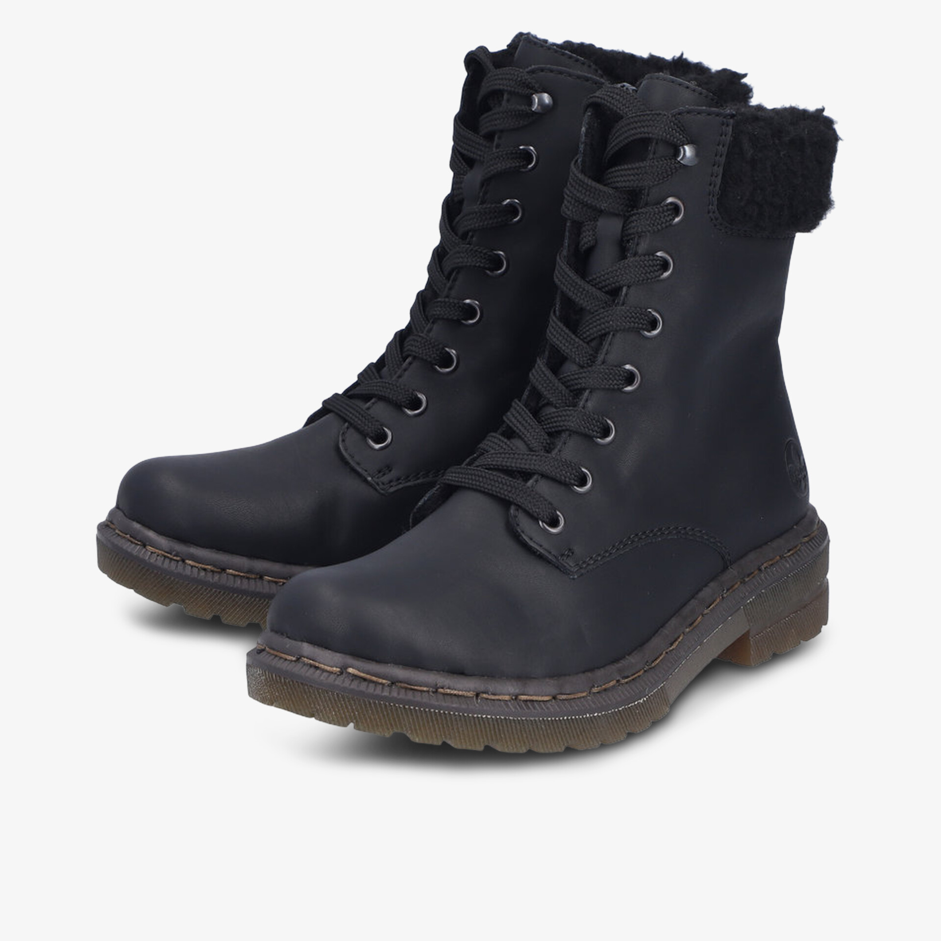 rieker Damen Schnürstiefeletten schwarz