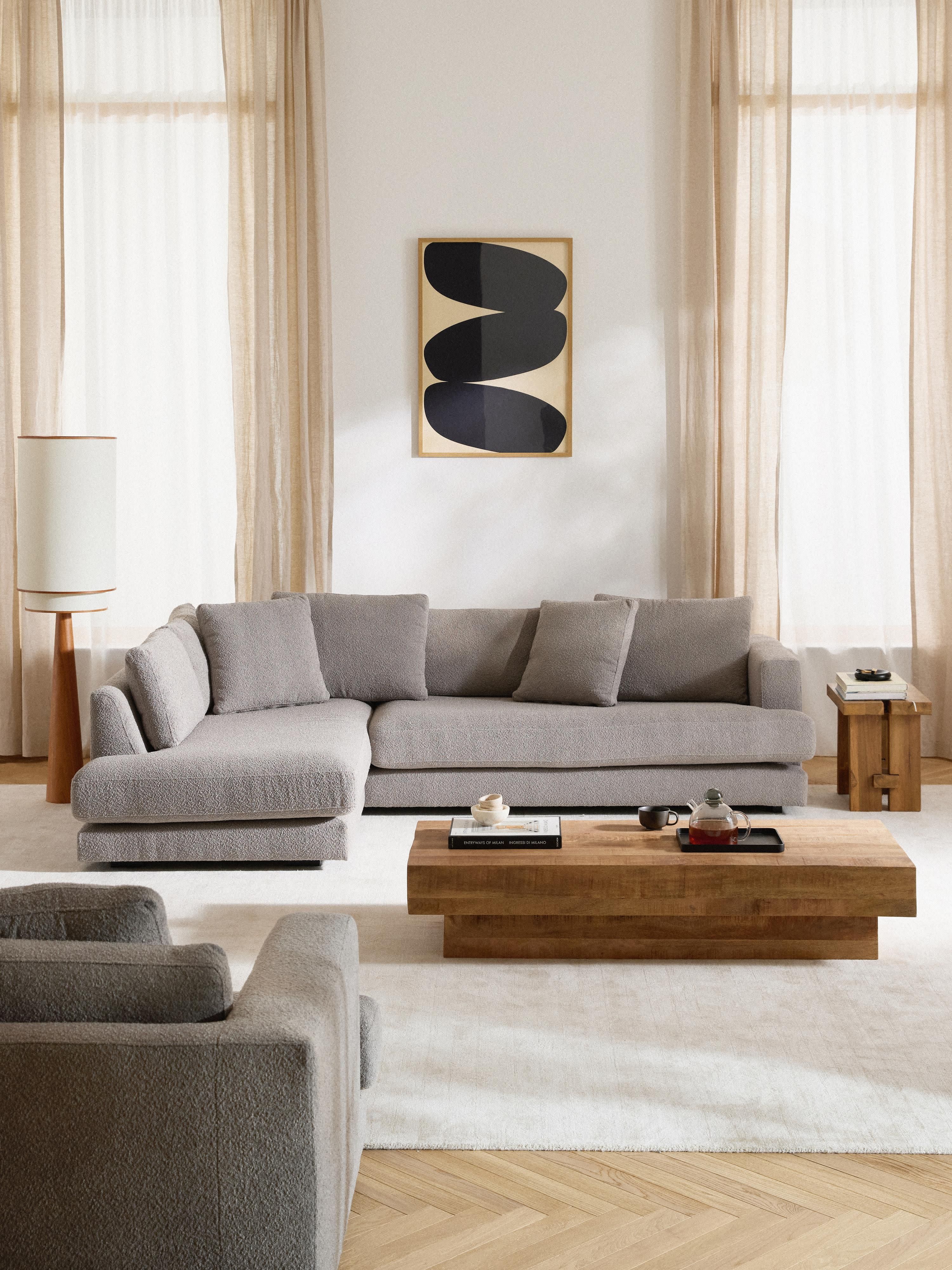 Bouclé hoekbank Tribeca