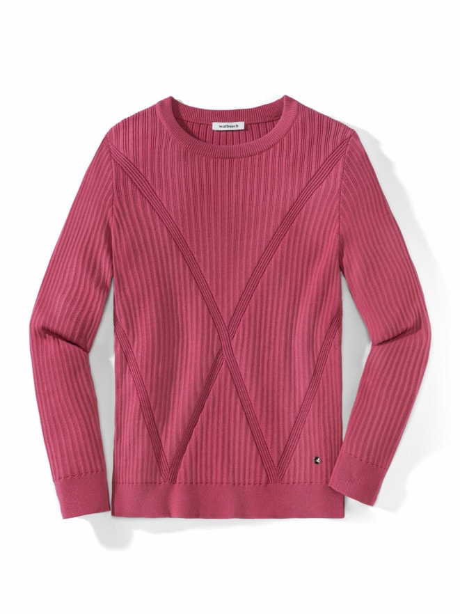 Struktur-Pullover Figurschmeichler