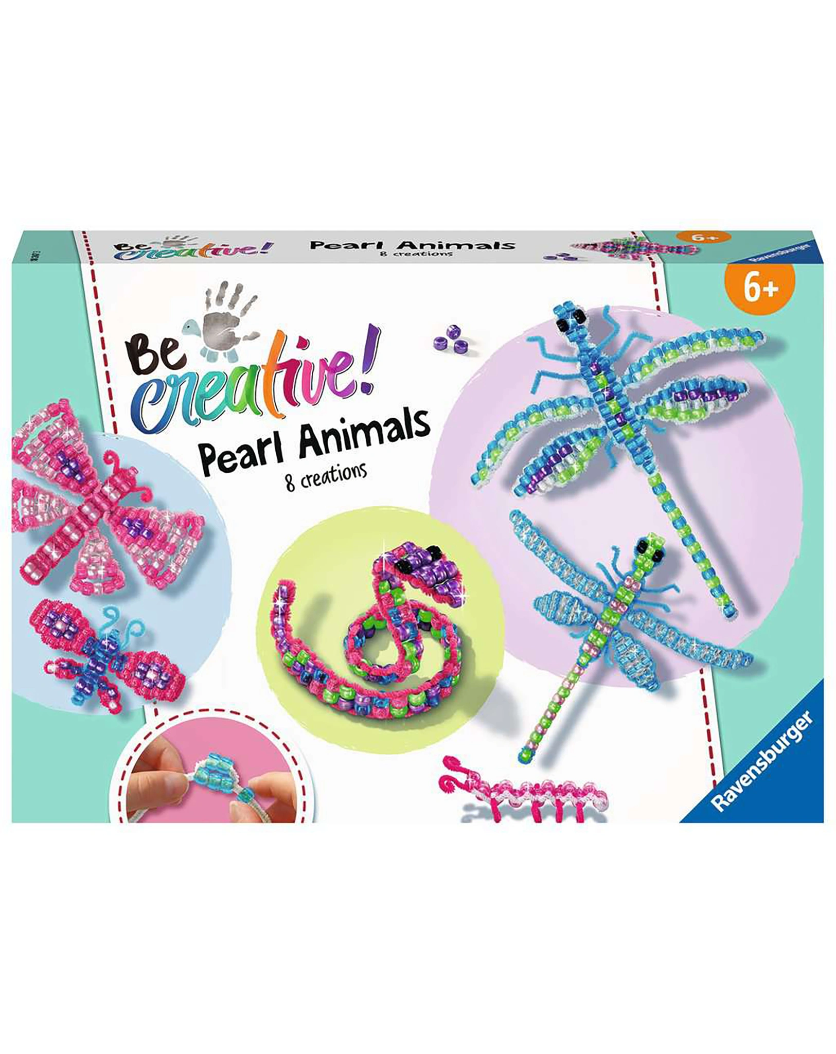 Bastel-Set BE CREATIVE!  PEARL ANIMALS in bunt
