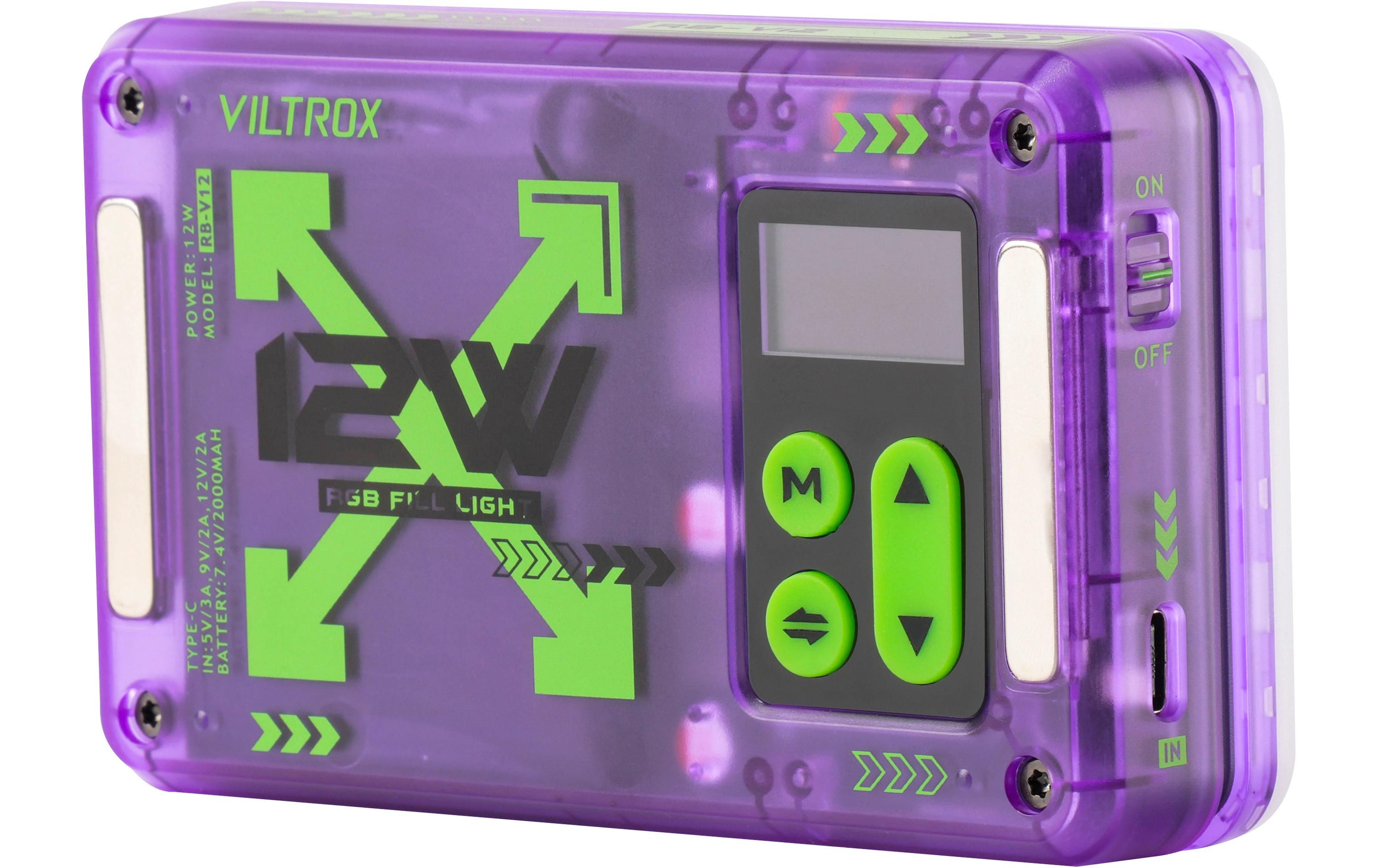 Videoleuchte RB-V12 RGB LED Light PanelMagnetische tragbare RGB-LED-Leuchte