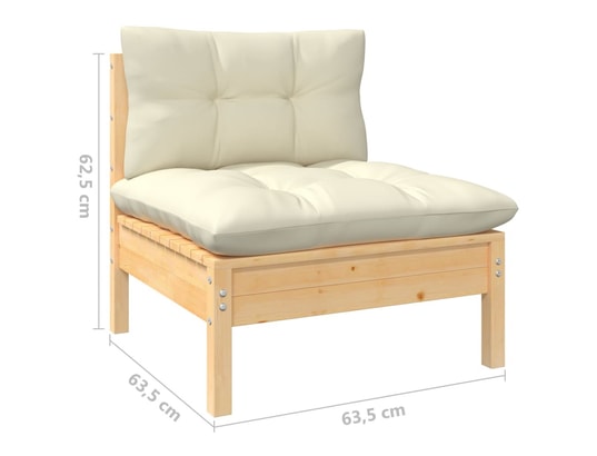 LES TENDANCES - Salon extérieur Salon de jardin-crème-11 places-63.5x63.5x62.5-358118