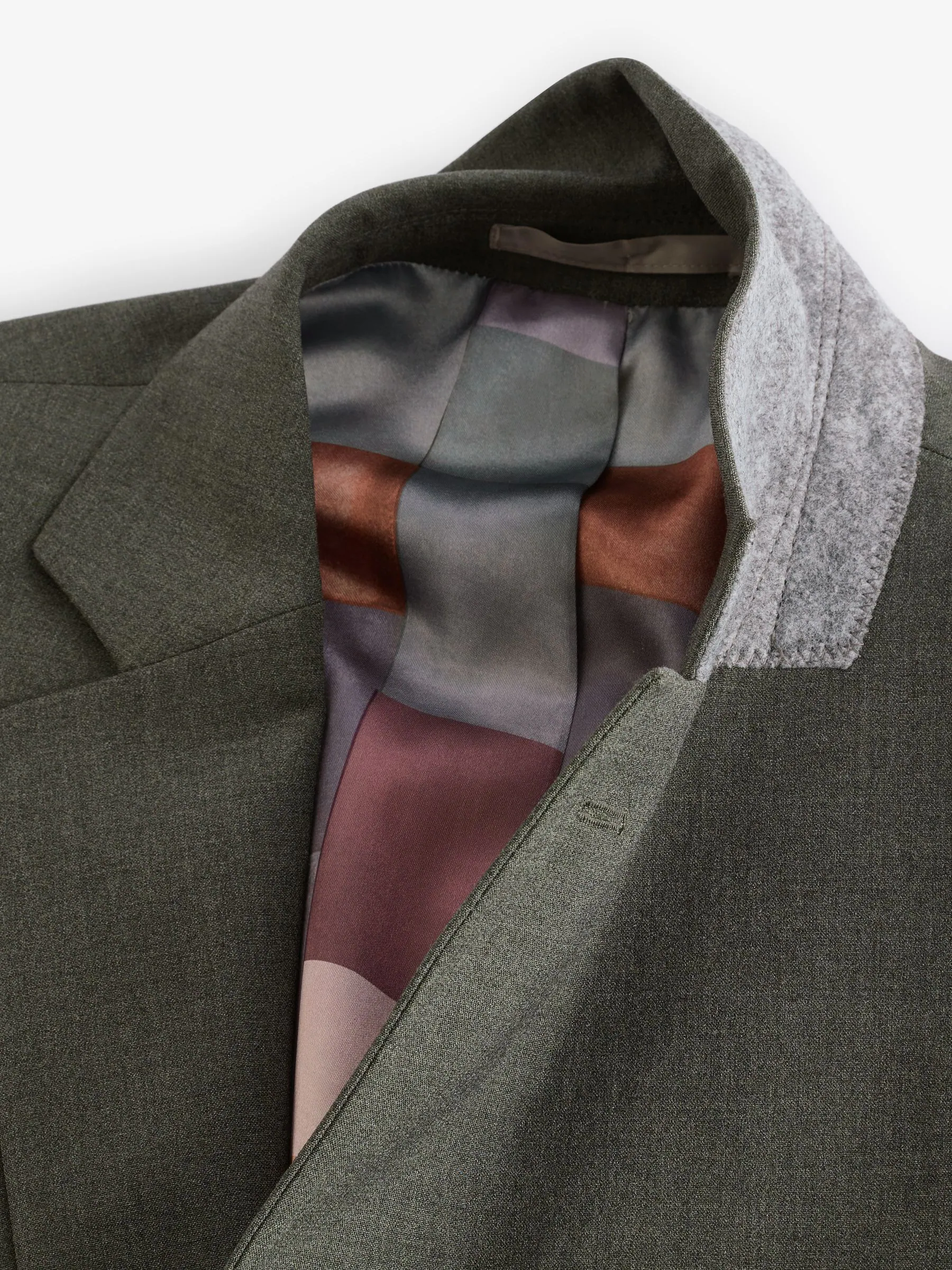 Gemêleerd groen - Slim Fit - Meegevend stretchkostuumjasje