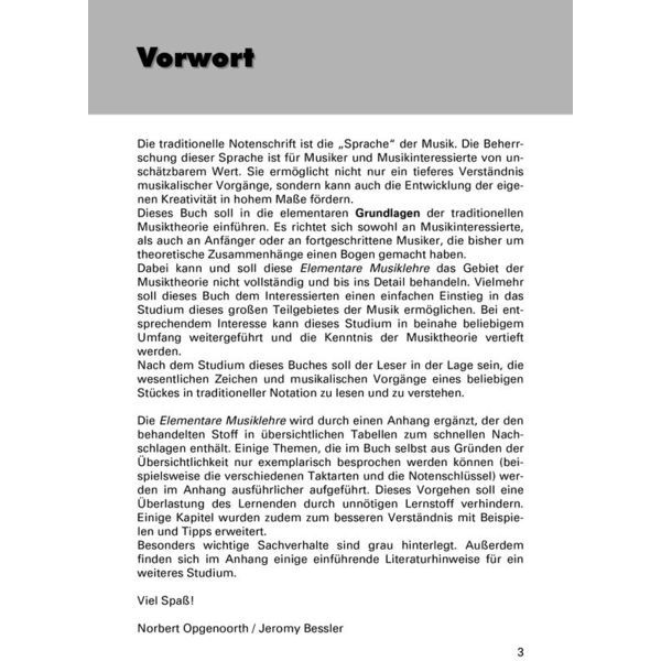 Voggenreiter Elementare Musiklehre