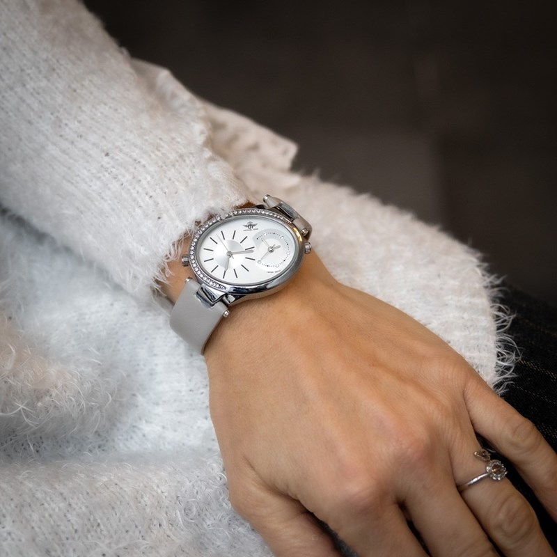 Montre Femme M. JOHN bracelet Cuir Gris