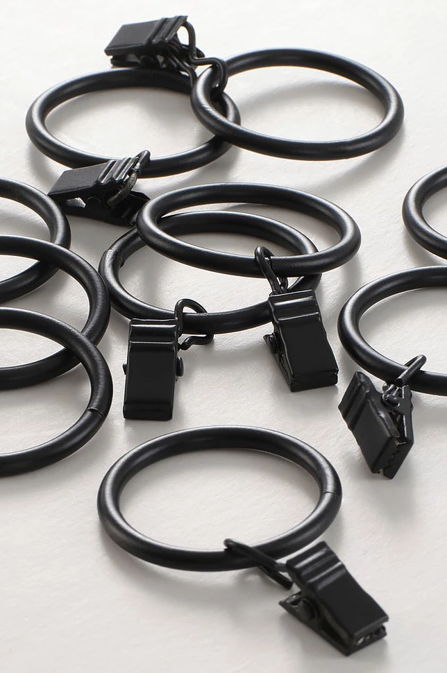 CURTIS gardinring med klips 10-pk