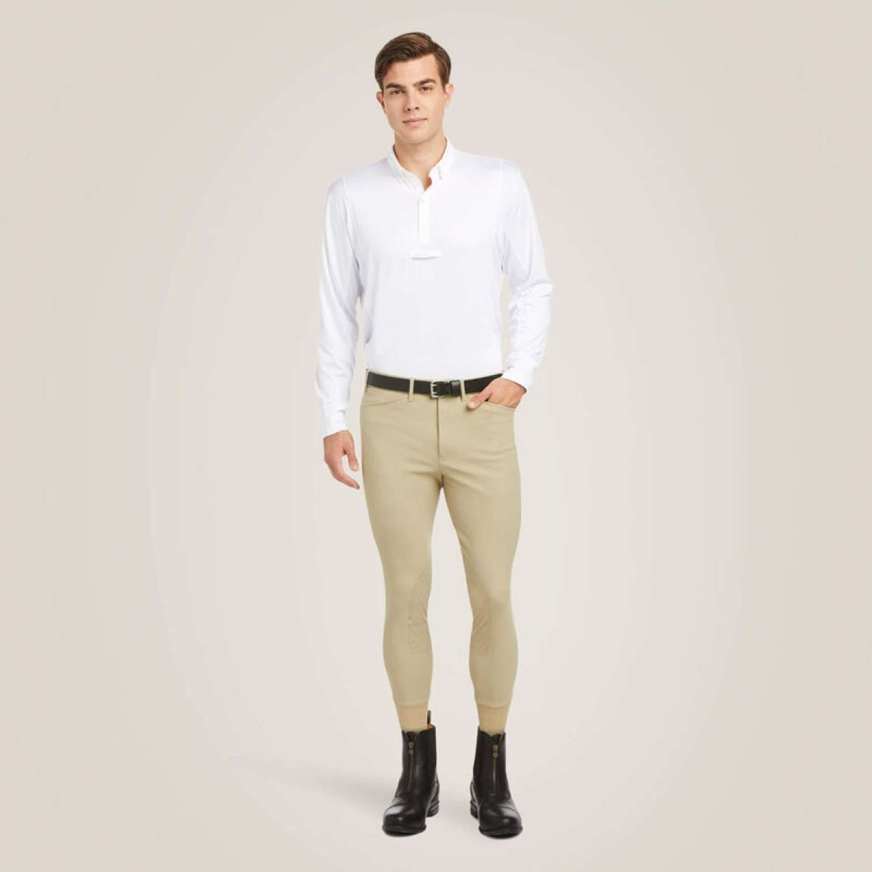 Ariat Wedstrijdshirt Tek Long Sleeve Heren Wit