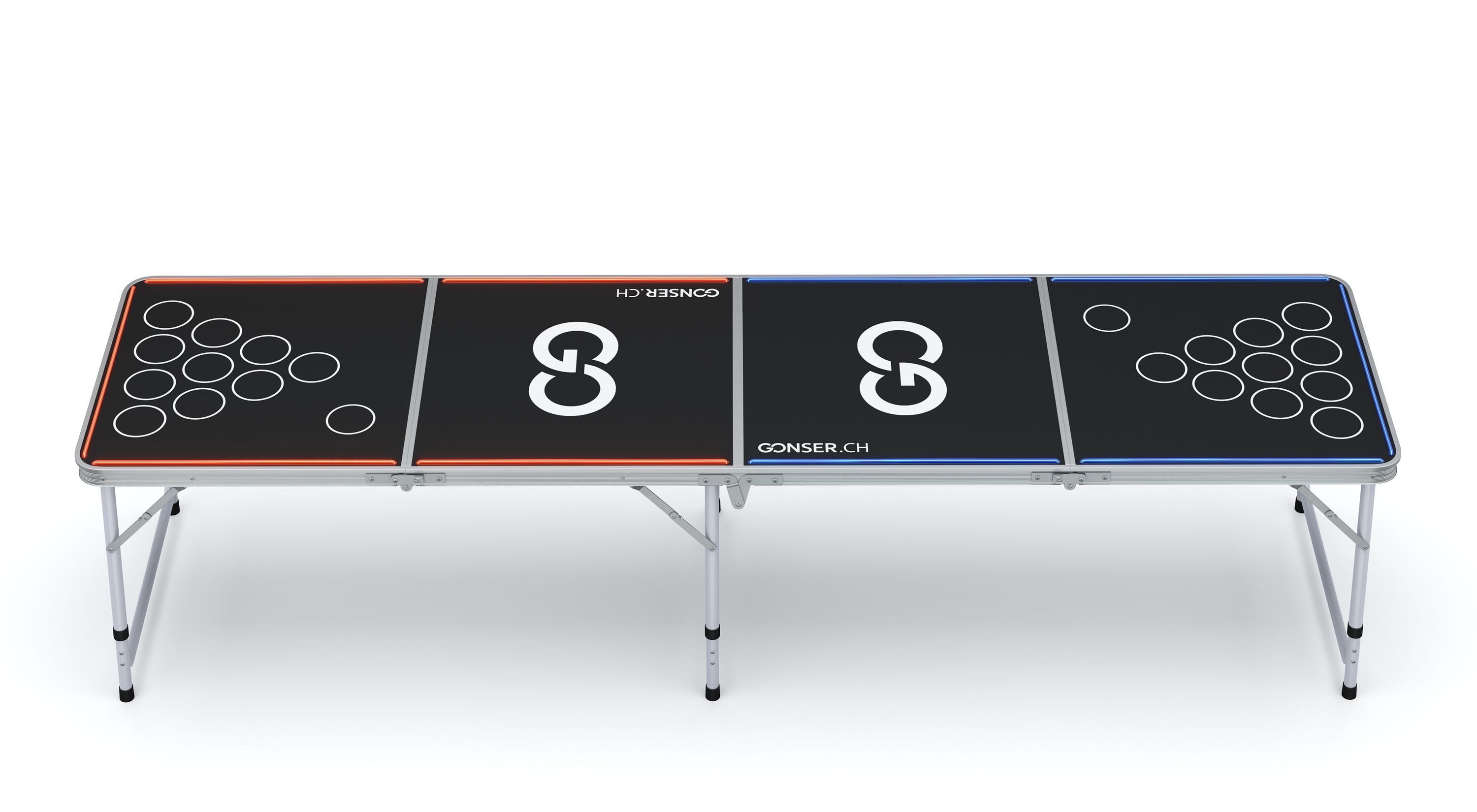 LED Beer-Pong Tisch 240 x 60 cm