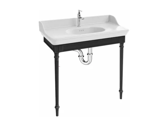 Console JACOB DELAFON Cléo 1889 avec plan vasque robinet lavabo chromé