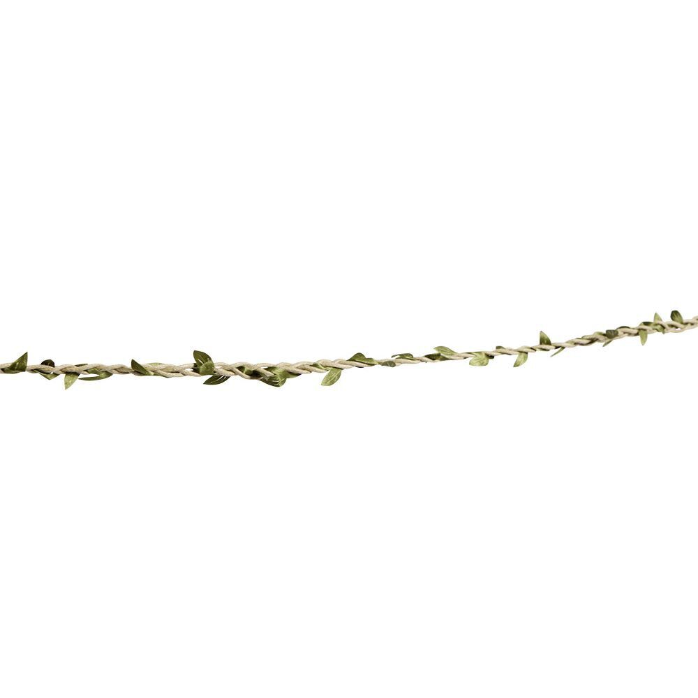 Guirlande tressée avec feuilles artificiels 5m