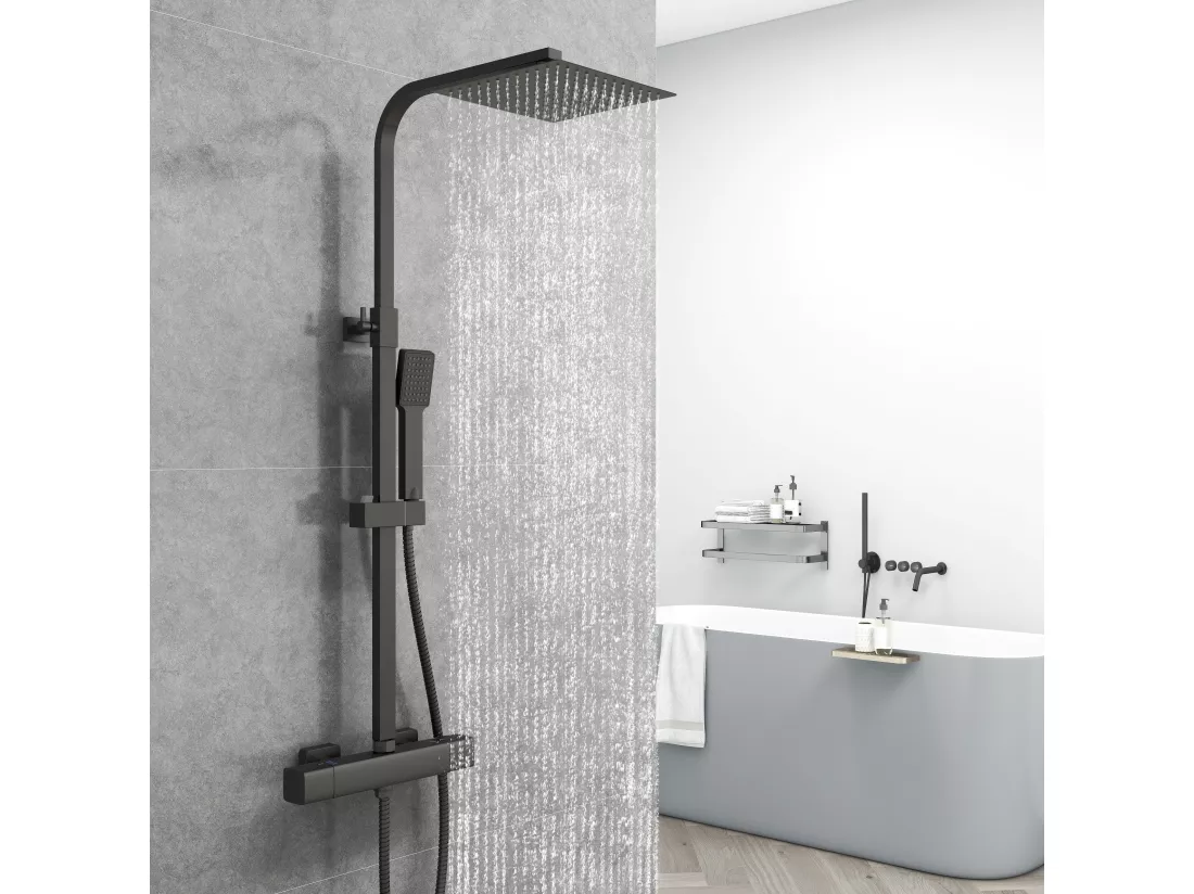 AICA colonne de douche thermostatique avec pomme de douche 10