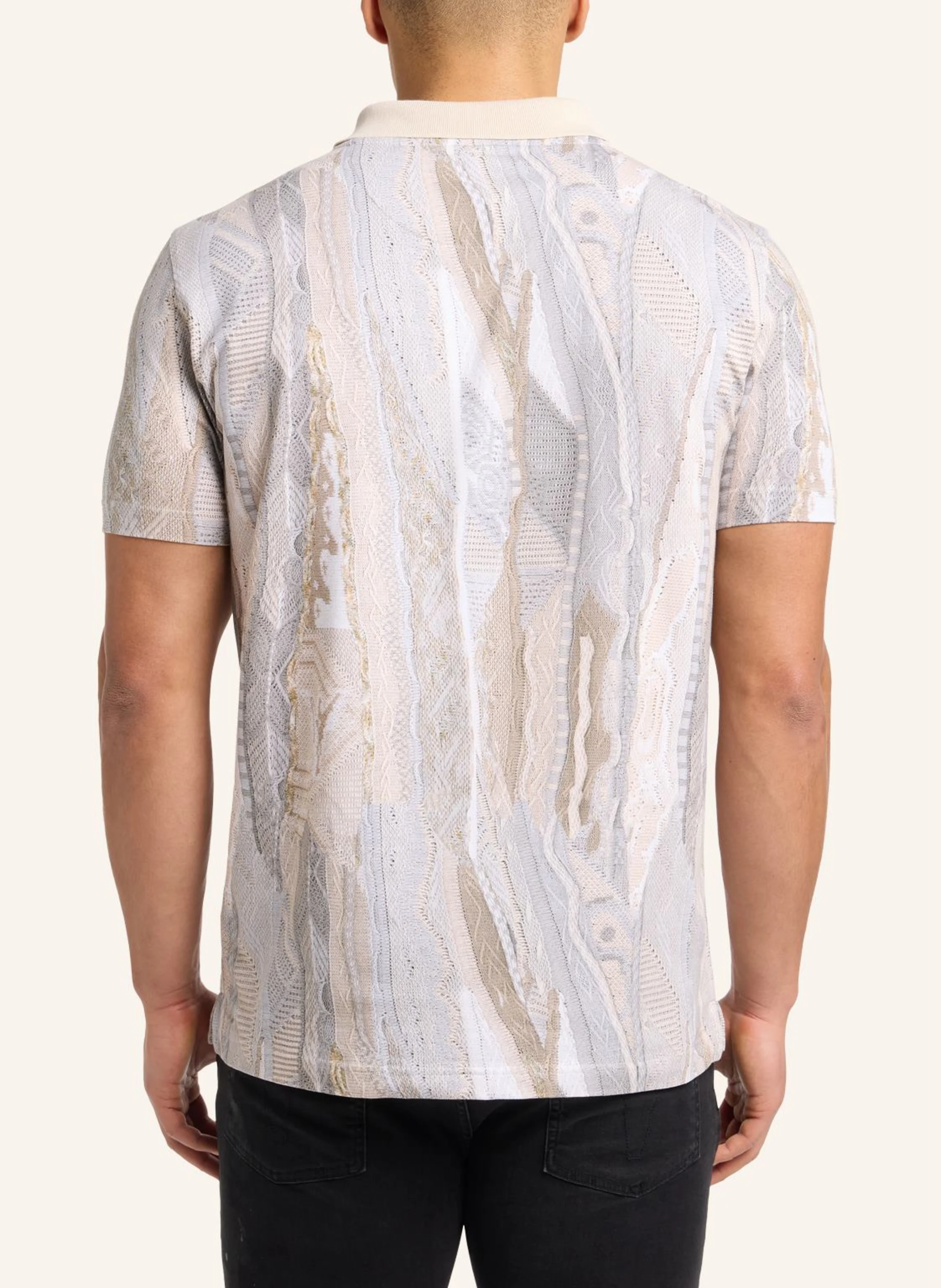 CARLO COLUCCI Poloshirt mit Knitprint EGG