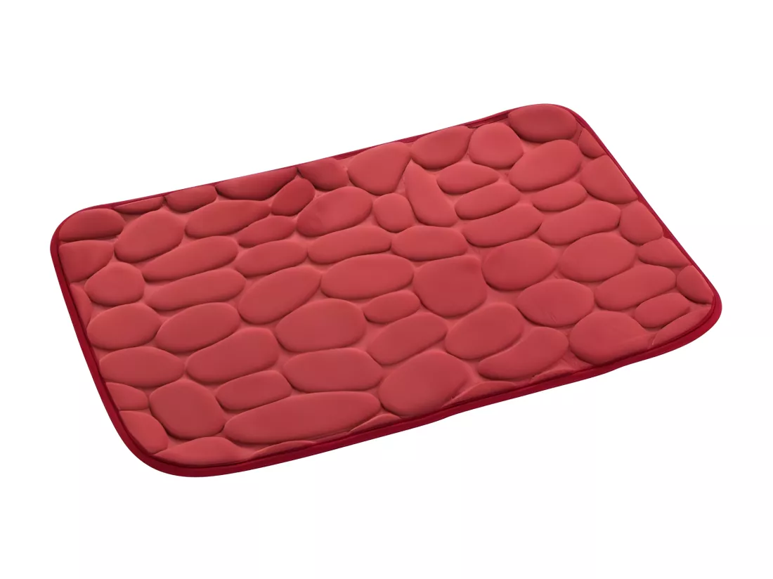 Tapis de Bain 40 x 60 cm Ricochet Framboise - Microfibre Relief