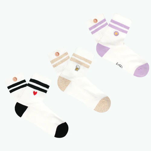 Chaussettes Retro Glam blanc