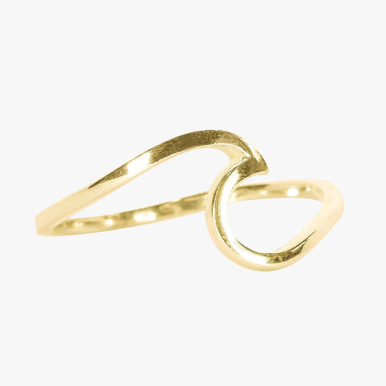 Pura Vida Wave Ring Gold