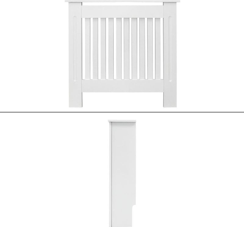 ECD Germany - Radiatorbekleding - Wit - MDF - 78x19x82 cm