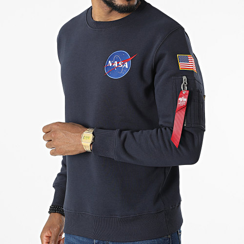 Sweat Crewneck Space Shuttle 178307 Bleu Marine