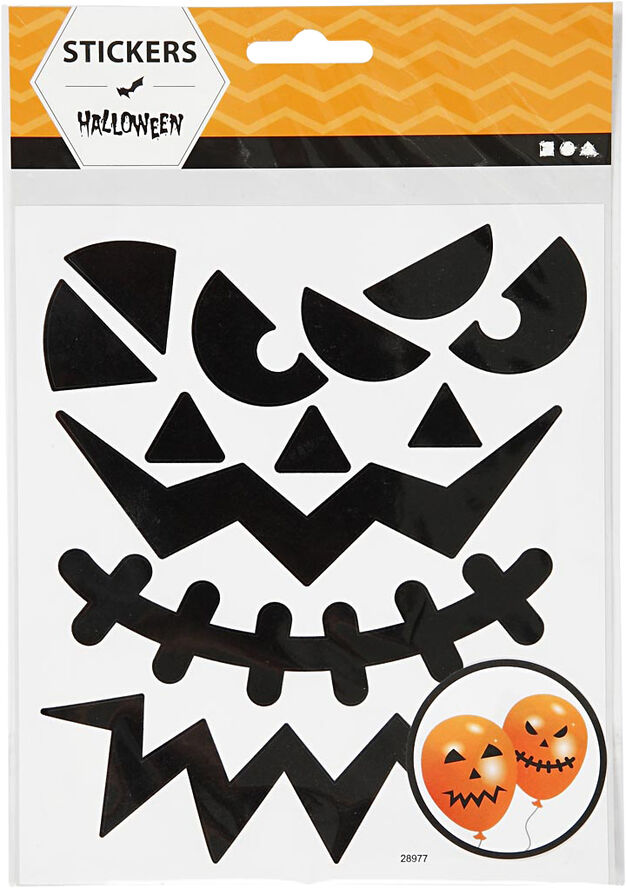 Creativ Company Stickers, halloween - store ansigter